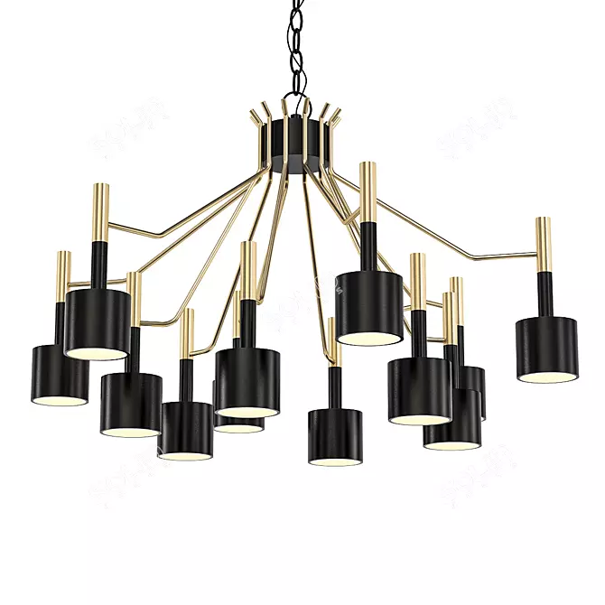 Modern Elegance: Ella Suspension Light 3D model image 1