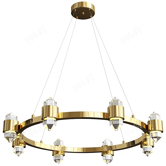 Luxury Chandelier Set-5: Elegant Lighting Collection 3D model image 5