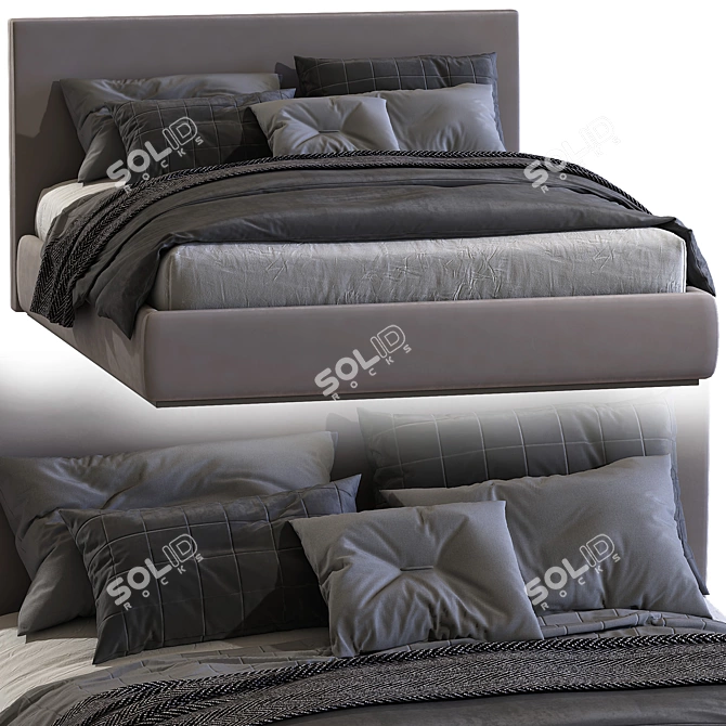 Elegant Space Bed 3D model image 3