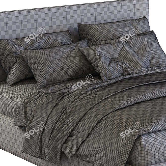 Elegant Space Bed 3D model image 4