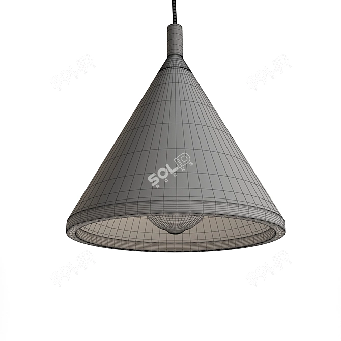 Bentu Design Zhong Pendant + LED - Black & Aluminum. 3D model image 4