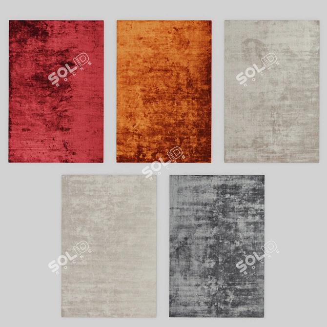 Silky Chrome Viscoe Rugs 3D model image 2