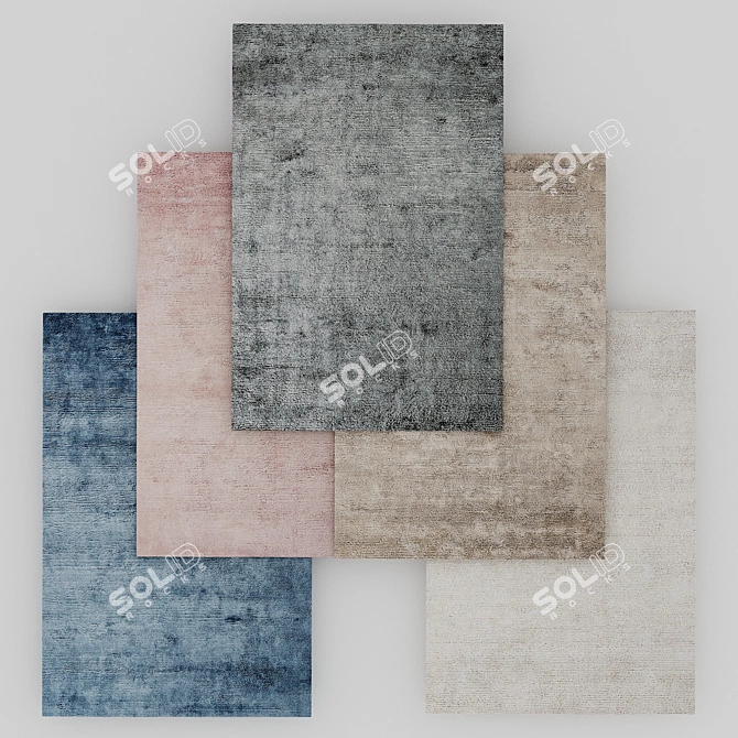 Luxury Tonal Pile Rug 3D model image 1