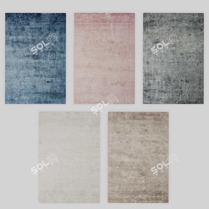 Luxury Tonal Pile Rug 3D model image 2