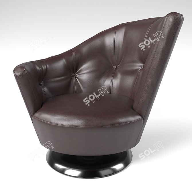 Luxury Arabella Leather Chair 3D model image 1