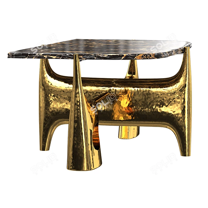 Hiquily Bronze Coffee Table 3D model image 2