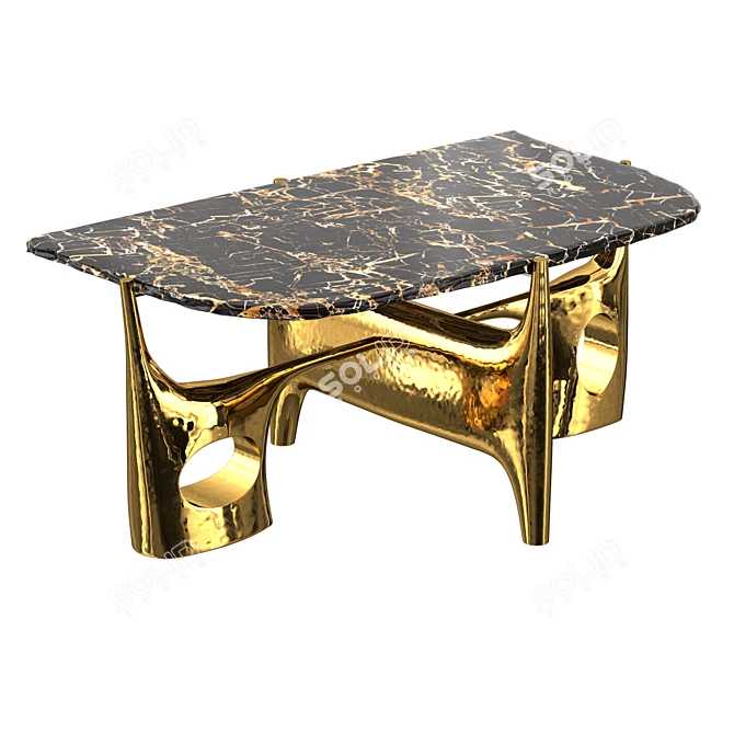 Hiquily Bronze Coffee Table 3D model image 3