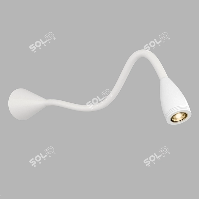 Modern Matt White LED Wall Sconce 3D model image 1