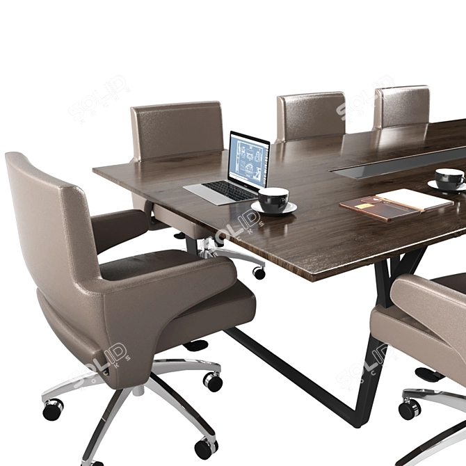 Executive Meeting Table Set 3D model image 2