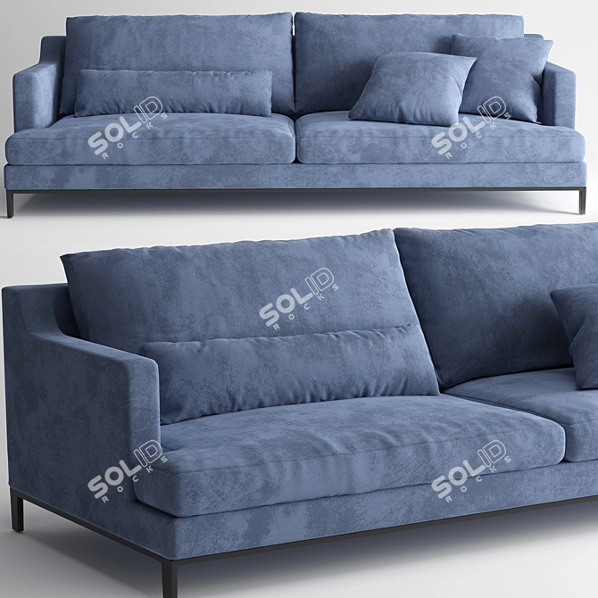 Luxury BellPort Sofa 3D model image 1