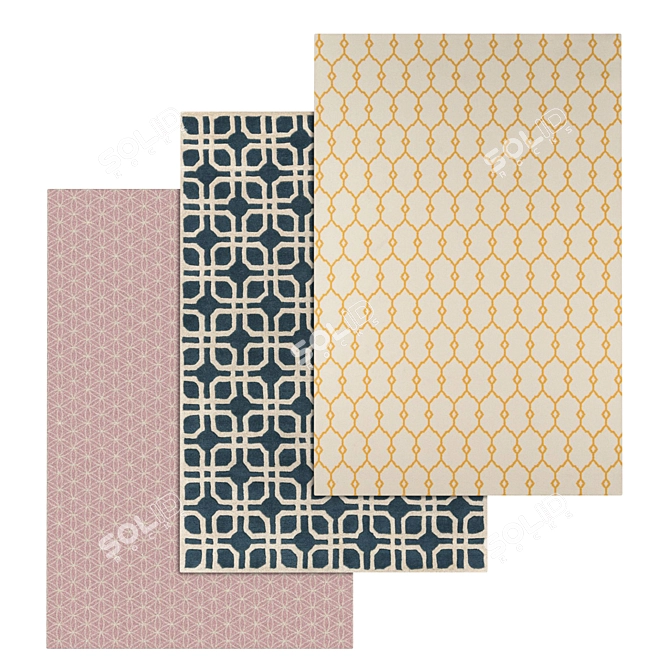 Title: Luxury Carpet Set 3D model image 1