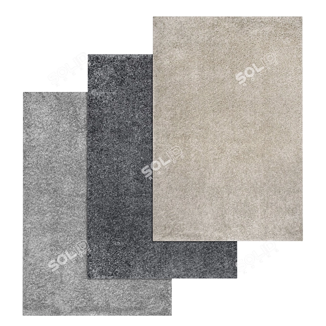 Luxury Carpet Set - High-Quality Textures 3D model image 1