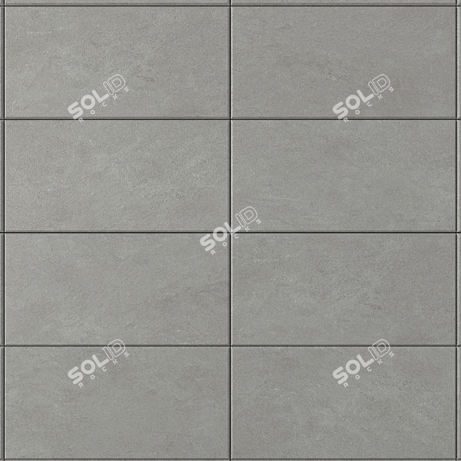 Basalt Fume Concrete Wall Tiles 3D model image 2