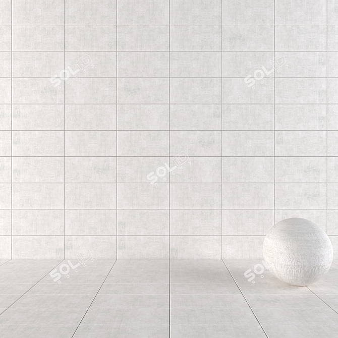 Cayenne Bianco Concrete Wall Tiles 3D model image 1