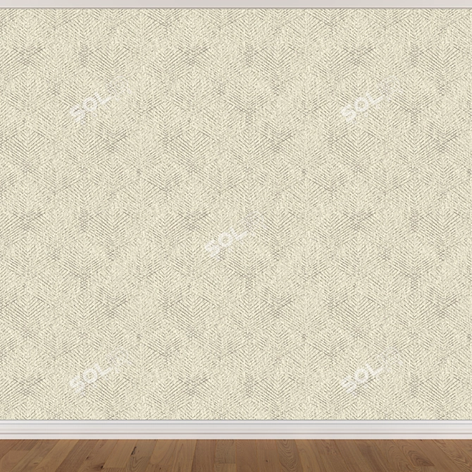 Seamless Wallpaper Set: 3 Colors 3D model image 2