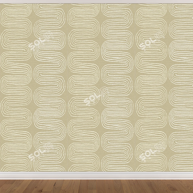 Title: Seamless Wallpaper Set 648 (3 Colors) 3D model image 3