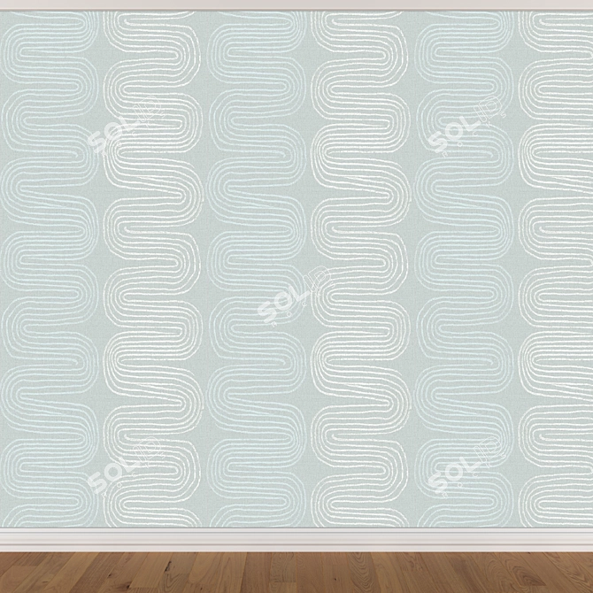 Title: Seamless Wallpaper Set 648 (3 Colors) 3D model image 4