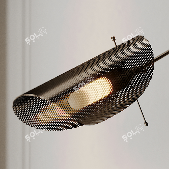 Bronze Tulle 2 Wall Lamp: Elegant Illumination by Blueprint 3D model image 2