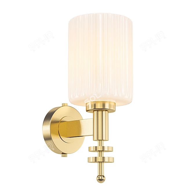 Elegant Gold Wall Lamp - Ponza 3D model image 1