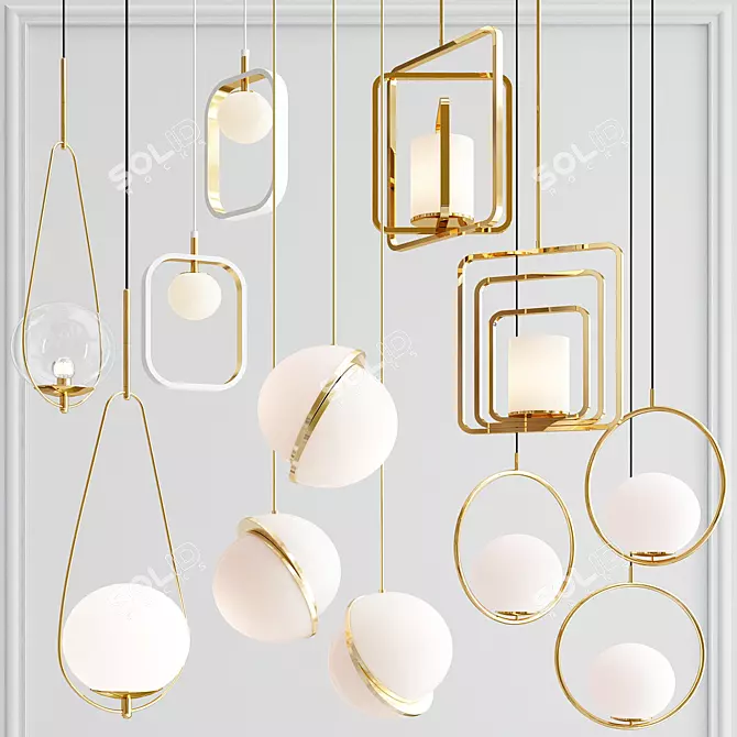 Modern Pendant Lamp Collection 3D model image 1