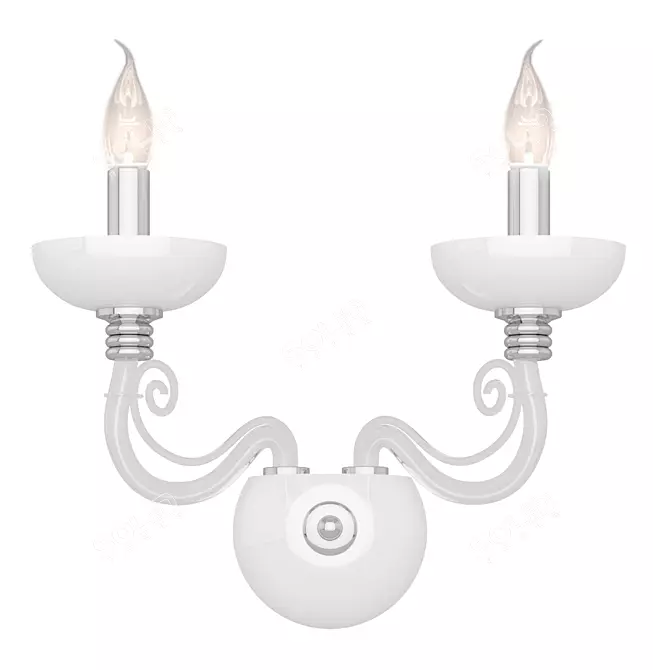 Newport Chrome Wall Sconce 3D model image 1