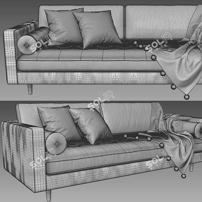 Modern Scandinavian Sven Sofa 3D model image 4