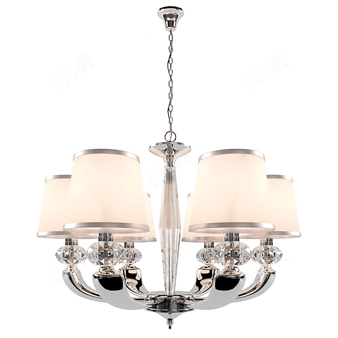 Elegant Newport Crystal Chandelier 3D model image 1