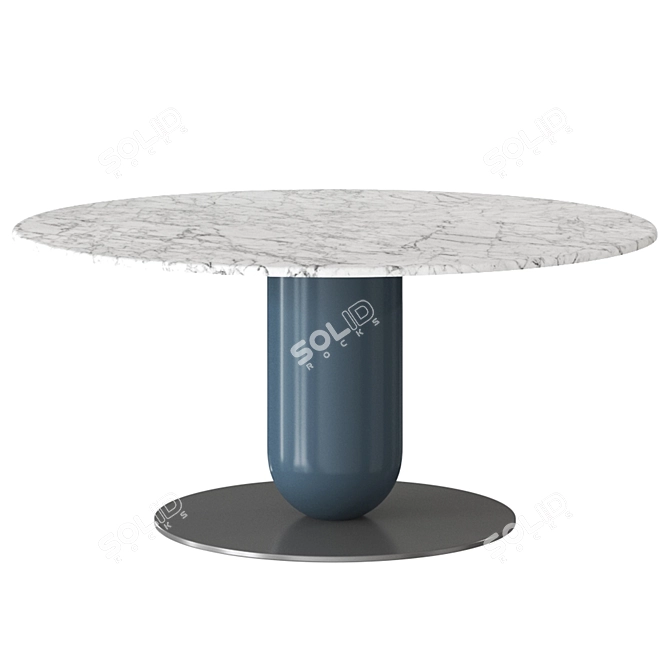 Ettore Marble Round Table 3D model image 7