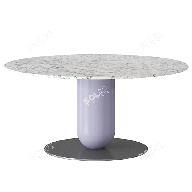 Ettore Marble Round Table 3D model image 8