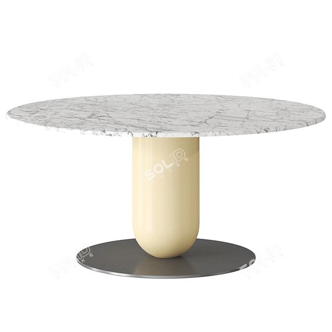 Ettore Marble Round Table 3D model image 9