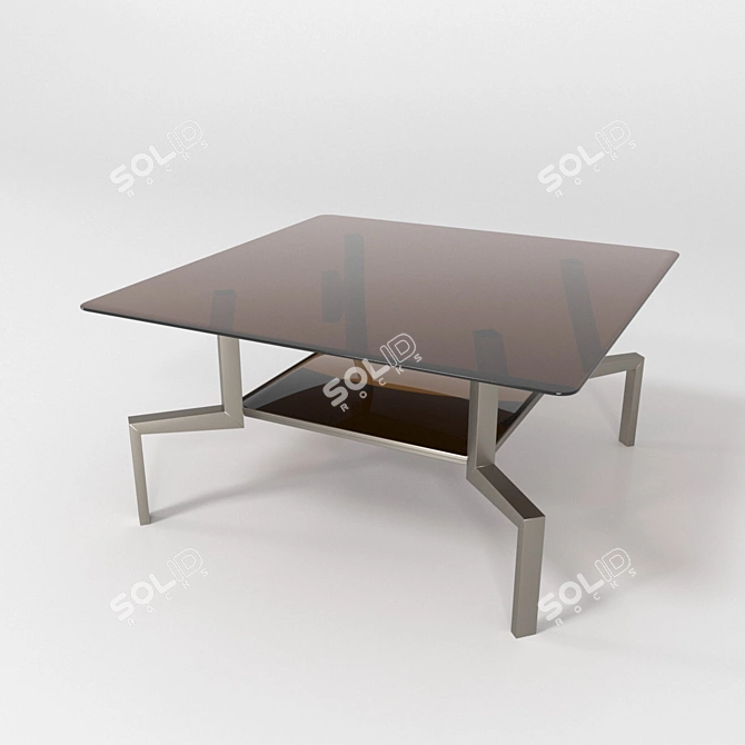 Sleek Coffee Table with PBR Glossiness 3D model image 1