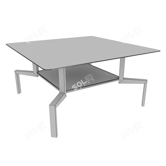 Sleek Coffee Table with PBR Glossiness 3D model image 3