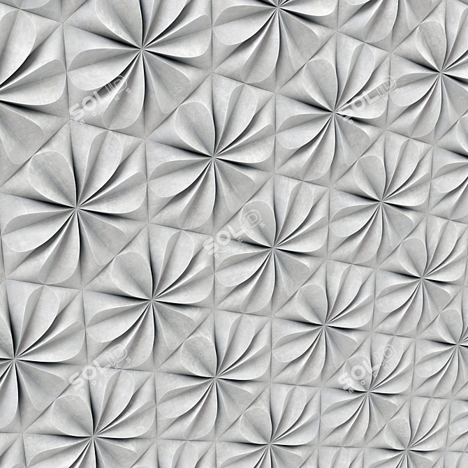 Hexagon Panel with Pattern - Smooth and Seamless 3D model image 3