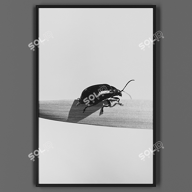 Title: Black Framed Artwork 3D model image 1