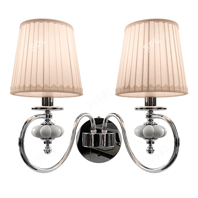 Newport 11002/A: Stylish Chrome Wall Sconce 3D model image 1