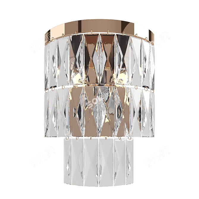 Newport Gold Crystal Wall Sconce 3D model image 1