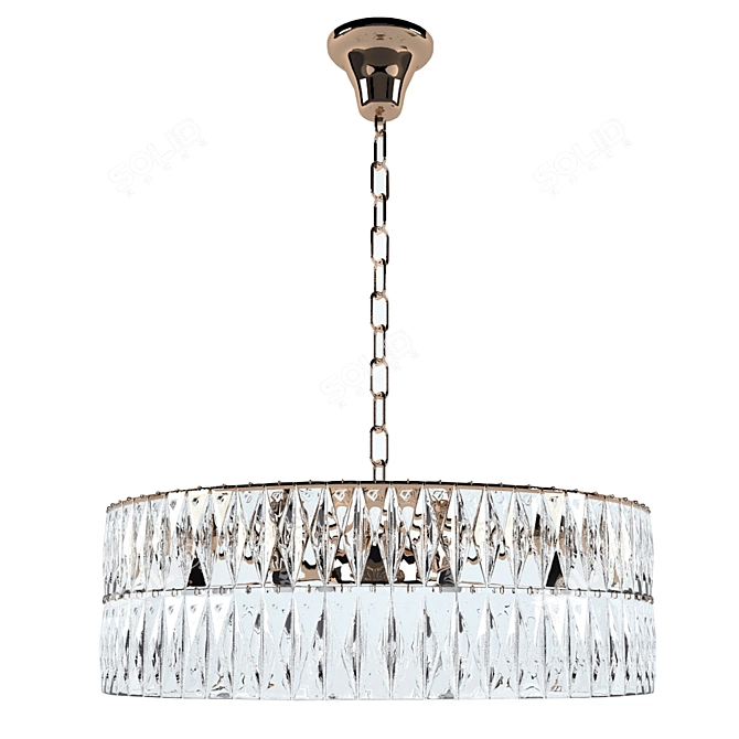 Luxurious Gold Crystal Chandelier 3D model image 4