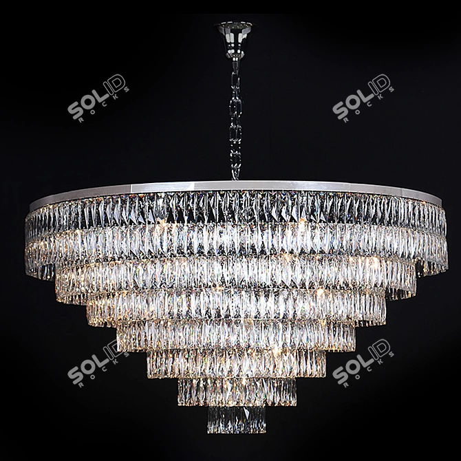 Title: Luxury Newport Crystal Chandelier 3D model image 2