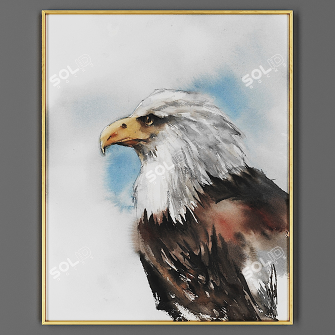 Elegant Frame for Artwork 3D model image 1