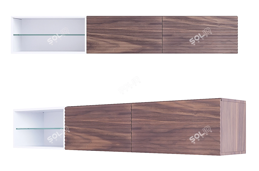 Modern TV Stand 21: 1800mm x 300mm x 300mm 3D model image 1