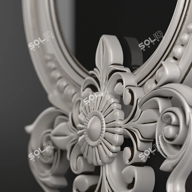 Elegant Geometric Mirror Frame 3D model image 8