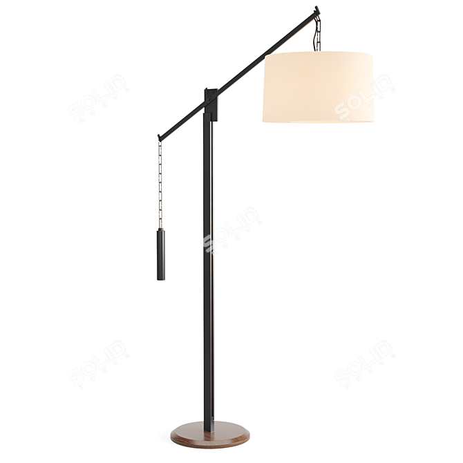 Adjustable Counterweight Floor Lamp 3D model image 2