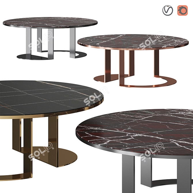 Giotto Marble Coffee Table 3D model image 5