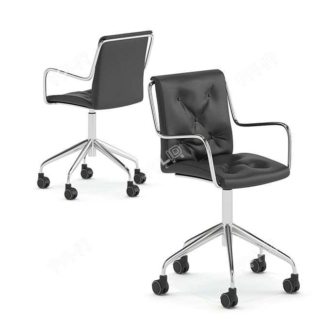 Sleek Ergonomic Office Chair 3D model image 4