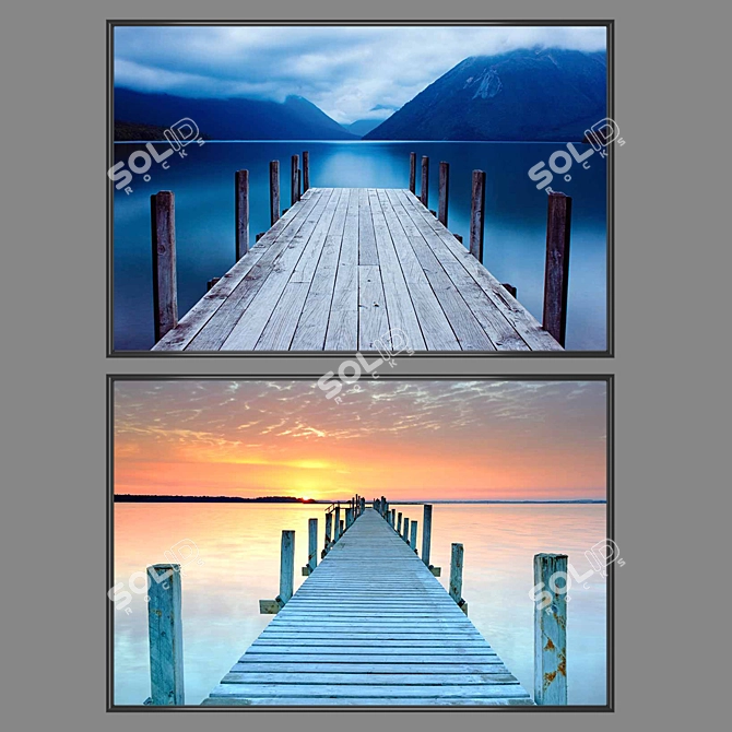 Elegant Wall Art Set 3D model image 4