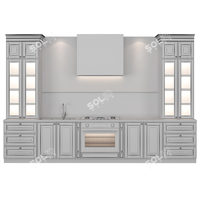 Classic Kitchen Set 3D model image 2