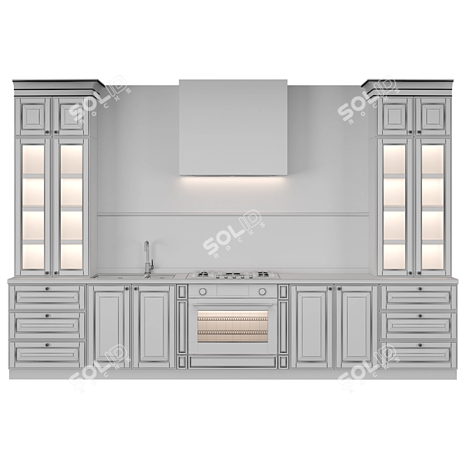 Classic Kitchen Set 3D model image 7