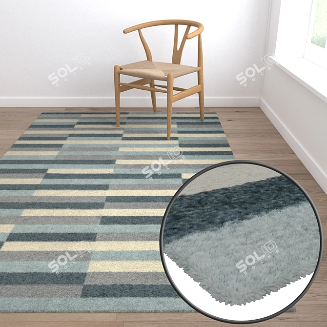 Luxury Carpet Set 3D 3D model image 5
