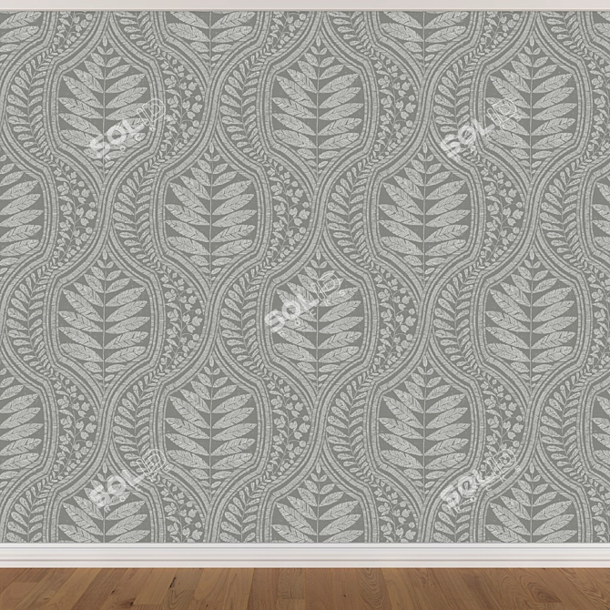 Seamless Wallpaper Set 653 (3 Colors) 3D model image 3