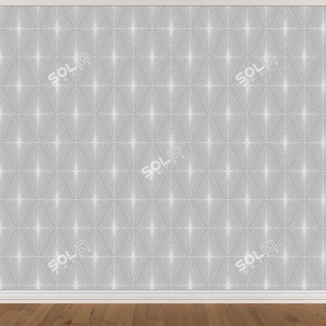 Seamless Wallpaper Set: 3 Colors 3D model image 4